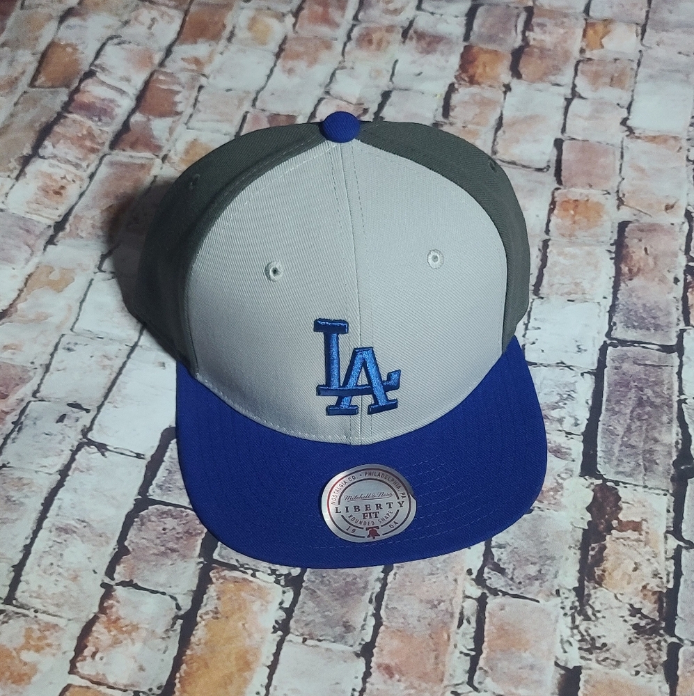 Mitchell & Ness Blue and Gray Snapback Hat
